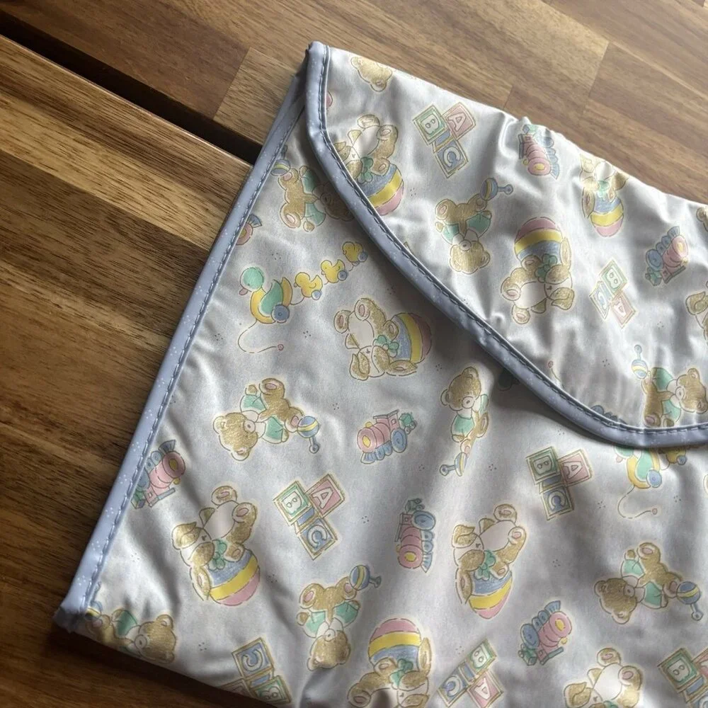 Vintage Wipes Case Bag For Diaper Bag Multiple Compartments Pastel ABC Teddy Y2K